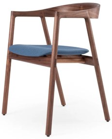 Modrá/hnedá jedálenská stolička Muna – Gazzda