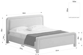Manželská posteľ 160 cm Campus 160 (béžová). Akcia -45%. Vlastná spoľahlivá doprava až k Vám domov. 1137378