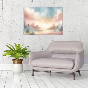 Sklenený obraz - Elegantná krajina (70x50 cm)