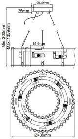 Kichler KL-CRYSTAL-SKYE-P-A- LED Kúpeľňový luster CRYSTAL SKYE 6xG9/3W/230V IP44