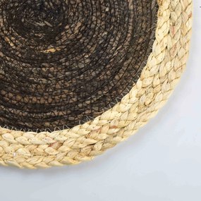 Podložka na stôl z morskej trávy Bali II 38 cm béžová/tmavohnedá