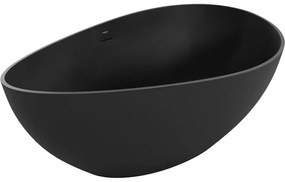 Mexen Parma, voľne stojaca vaňa z konglomerátu 160 x 95 cm, čierna matná, 57231609570