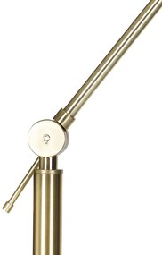 Moderná stojaca lampa zlatý zamatový tienidlo ružový 50 cm - Editor