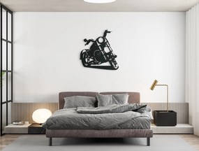 drevko Drevená nálepka na stenu Chopper Rozmer obrazu: 35,5 x 32,5 cm, Farba dekorácie: Čierna