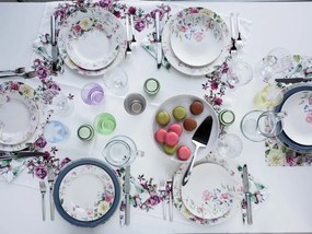 Šálka s tanierikom 7 cm, rozkvitnutá lúka