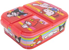 Multibox na desiatu Hello Kitty a priatelia s tromi priehradkami | Bez obsahu BPA