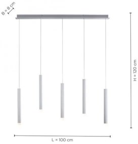 Leuchten Direkt 15205-95 - LED Luster na lanku BRUNO 5xLED/4,8W/230V