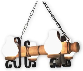 Brilagi - Luster na reťazi RUSTIC 4xE14/40W/230V buk