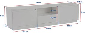 TV stolík Vanguard Natural White