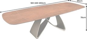 Rozkladací keramický stôl Firdos II 180-220-260 cm hrdzavo-hnedý