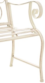 Kovová stolička Punjab s područkami - Krémová antik