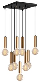 Závesný luster na lanku TEMPO 9xE27/40W/230V zlatý