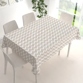 Biante Dekoračný obdĺžnikový obrus Porto PRT-006 Režný cik-cak 100x160 cm