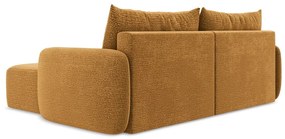 Oranžová rozkladacia/s úložným priestorom rohová pohovka (pravý roh) Kalena – Makamii