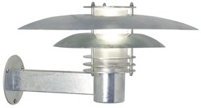 NORDLUX Vonkajšie kovové nástenné svietidlo PHOENIX, 1xE27, 16W, strieborná