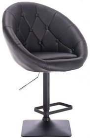LuxuryForm DESIGN Barová stolička VERA na čiernej hrantej podstave - čierna