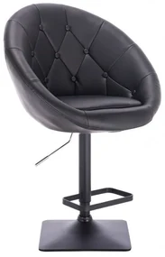 LuxuryForm DESIGN Barová stolička VERA na čiernej hrantej podstave - čierna
