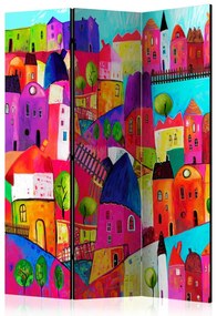 Artgeist Paraván - Rainbow-hued town [Room Dividers]