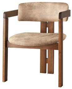 Jedálenská stolička CO Beige and Walnut