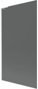 Mexen Next L, 1-krídlová vaňová zástena 100 x 150 cm, 6mm šedé sklo, biely profil, 895-100-000-03-40-20