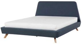 Čalúnená posteľ 160 x 200 cm modrá VIENNE Beliani