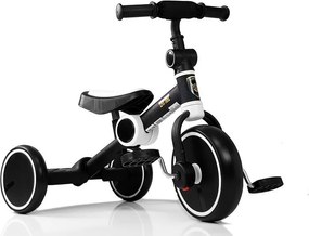 LEAN Toys Cross-Country pedálový bicykel Trojkolka čierna a biela