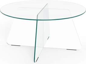 Sklenený konferenčný stolík Samos 80 cm číry