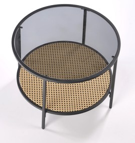 Konferenčný stolík Dakota 60 cm hnedý/číry
