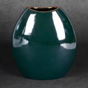 VÁZA AMORA2 22X12X25 CM ZELENÁ
