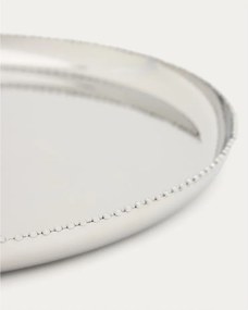 Servírovacia tácka z nehrdzavejúcej ocele ø 35,5 cm Nirela – Kave Home