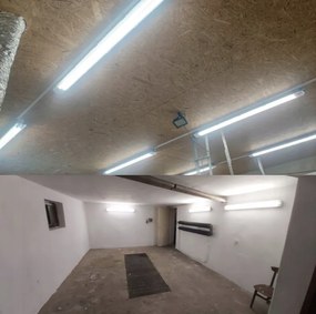 Sada 2x hermetických LED svietidiel na dosku 120 cm + 4x žiarivky G13 18W