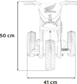 Ramiz Cross Honda CRF 450R batériový bicykel pre deti Zelená + 3 kolesá + gumový behúň + klaksón