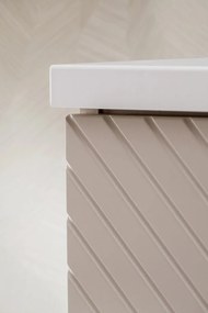 Závěsná skříňka Viva Cashmere se zápustným umyvadlem 80 cm kašmír