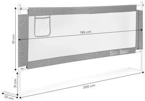 Ochranná zábarana na posteľ 200 cm, ECOTOYS