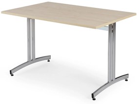 Stôl SANNA, 1200x800x720 mm, chróm/breza