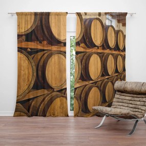 Sablio Záves Drevené sudy: 2 ks 140x250 cm
