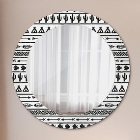 Okrúhle ozdobné zrkadlo Boho minimalista fi 60 cm