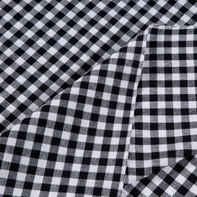 Biante Bavlnený behúň na stôl Olivia OL-015 Čierno-biela kocka malá 35x160 cm