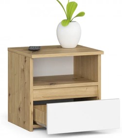 Nočný stolík CL1 dub artisan / biely