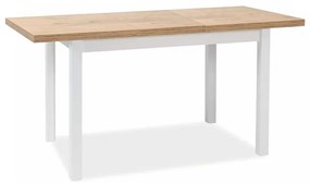Jedálenský stôl Adam II 120 x 68 cm, dub lancelot / biela