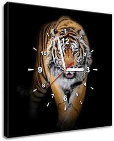 Gario Obraz s hodinami Silný tiger Rozmery: 60 x 40 cm