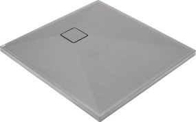 Deante Sprchová štvorcová vanička Correo 80x80 cm, granit, sivá metalic - KQR S42B