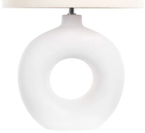 Keramická stolná lampa biela VENTA Beliani