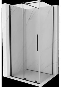 Mexen Velar sprchová kabína, posuvné dvere 100 x 110 cm, Priehľadné, Čierna - 871-100-110-01-70