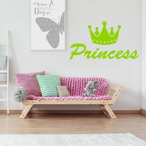 Veselá Stena Samolepka na stenu na stenu Princess Farba: černá