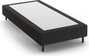 Čierna čalúnená jednolôžková posteľ bez čela 90x200 cm Whale – Micadoni