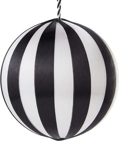 HANG ON Guľa pruhy 8 cm - čierna/biela