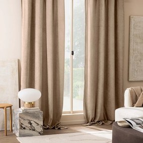 Svetlohnedý záves z materiálu buklé 140x260 cm Winona – douceur d'intérieur