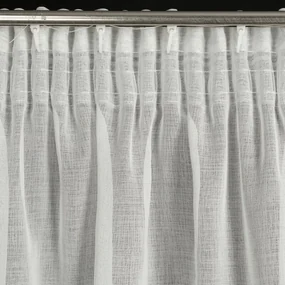 Dekorstudio Hotová etamínová záclona KLEO zdobená lesklými kryštálmi 350x260cm biela