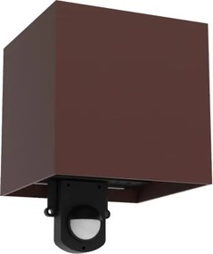 Brilagi - LED vonkajšie nástenné svietidlo so senzorom CUBE LED/6W/230V hnedé IP65